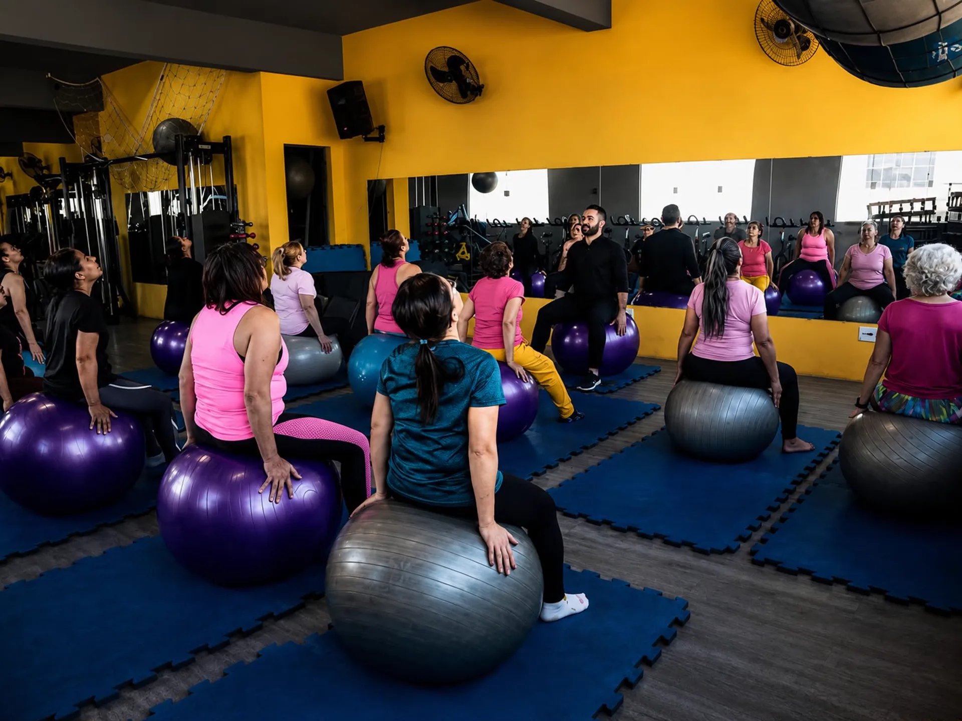 Aula em grupo na Recanto Fitness, academia com aulas coletivas na Zona Leste de São Paulo